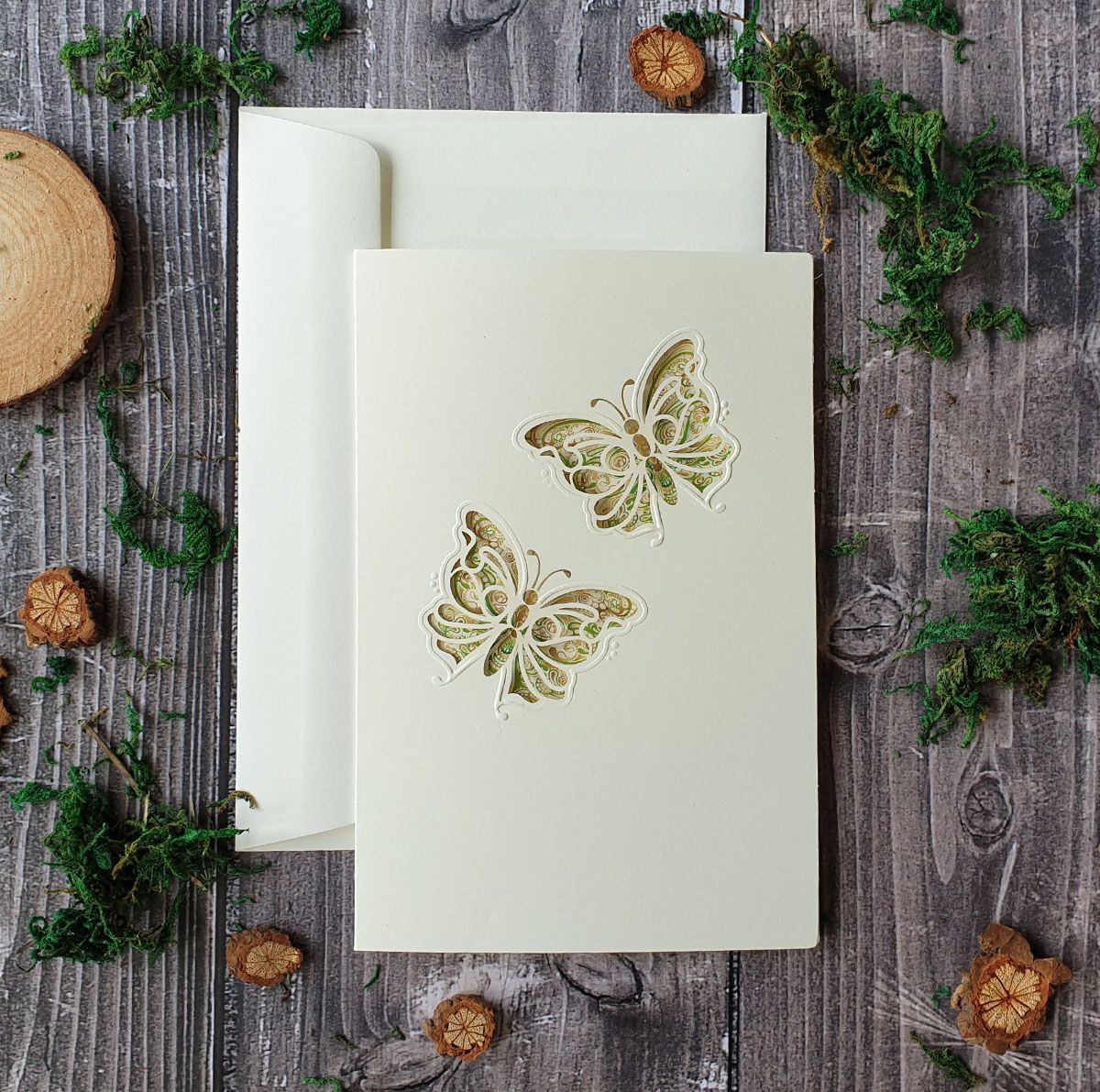 butterflies wedding invitation