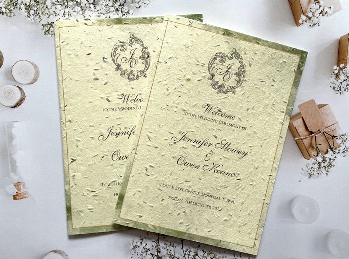 Ceremony Programs on Seed Paper