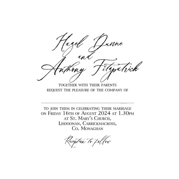 Wedding invitations fonts
