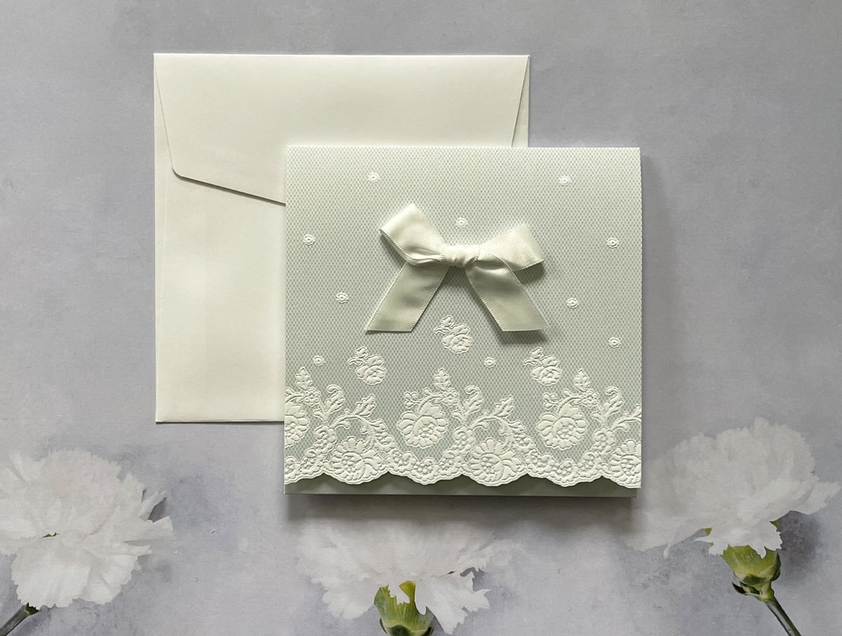 baby blue wedding invitations with floral embossments