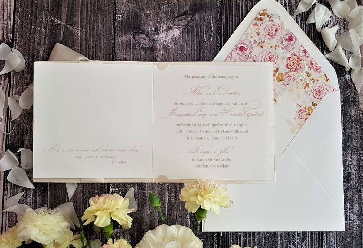 beautifull floral wedding invitation
