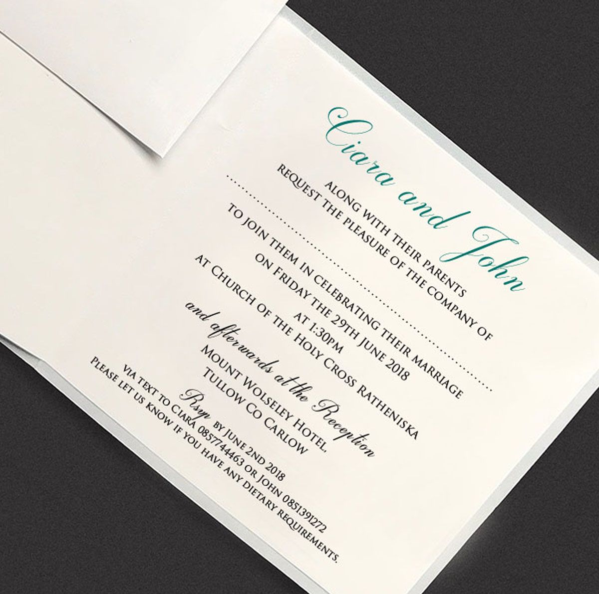 tropical wedding invitation