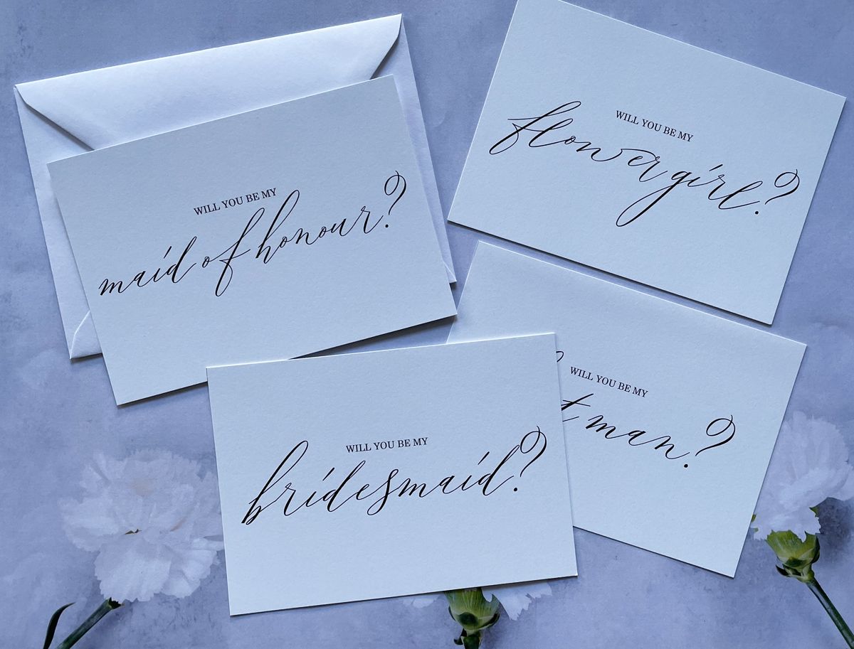 elegant wedding proposal cards