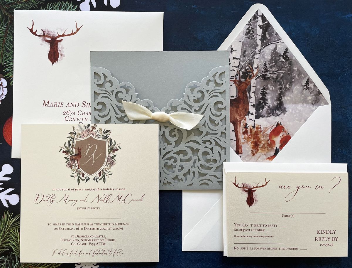 dream winter wedding invitation